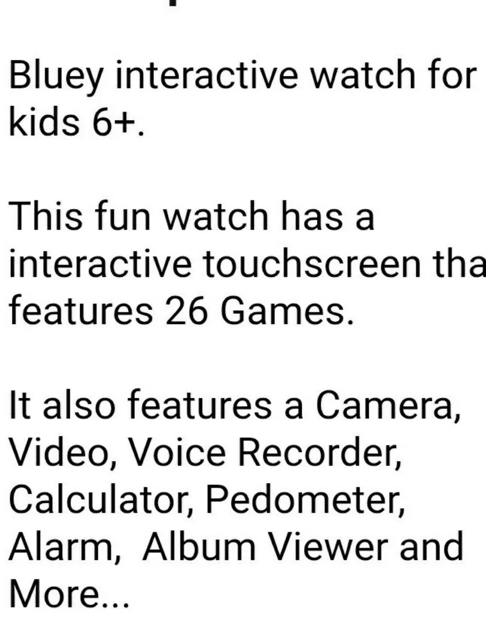 Kids Smart Watch in Light Blue with Character Print